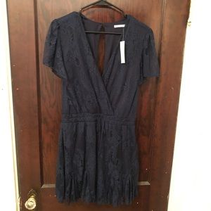 NWT Navy Lace Romper